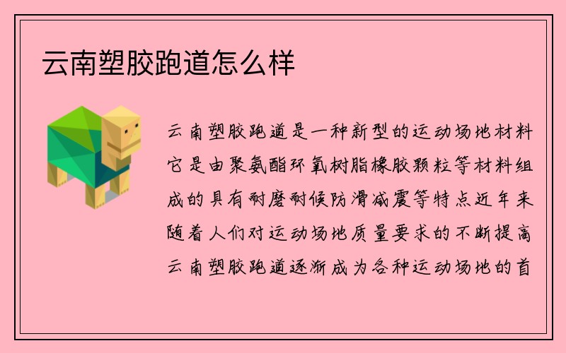 云南塑胶跑道怎么样